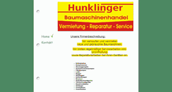 Desktop Screenshot of baumaschinen-hunklinger.de