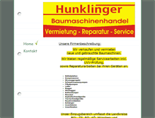 Tablet Screenshot of baumaschinen-hunklinger.de
